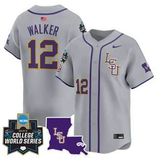 Men's LSU Tigers 2025 World Series Vapor Premier Limited Jersey - All Stitched Todd Walker     12
