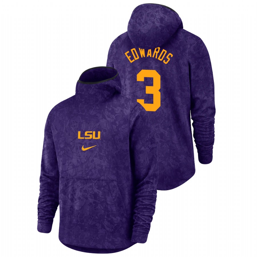 Men's LSU Tigers Parker Edwards Purple Basketball Spotlight Team Logo Pullover Hoodie