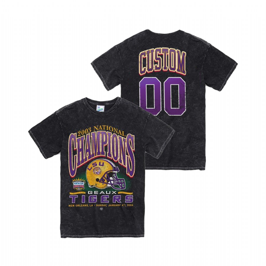 Men's LSU Tigers Vintage Tubular Custom Black T-Shirt