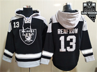 Men's Las Vegas Raiders #13 Hunter Renfrow NEW Black 2020 Inaugural Season Pocket Stitched NFL Pullover Hoodie