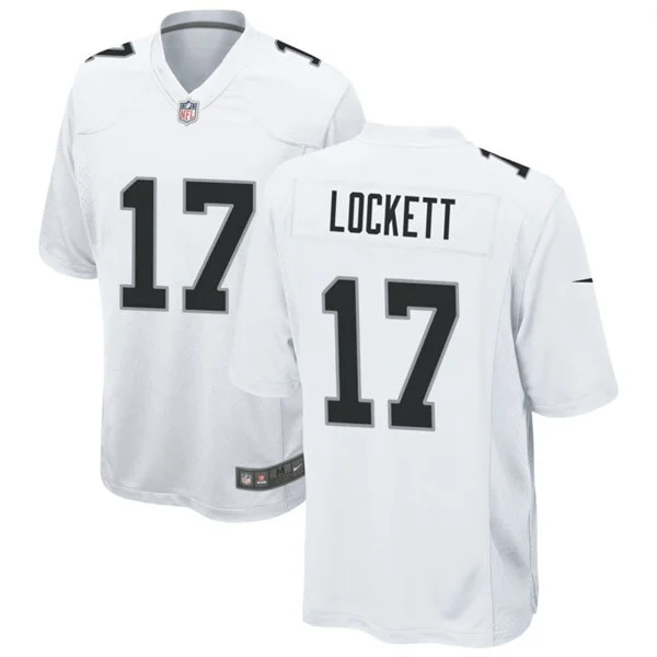 Men's Las Vegas Raiders #17 Tyler Lockett Nike White Vapor F.U.S.E. Limited Player Jersey 