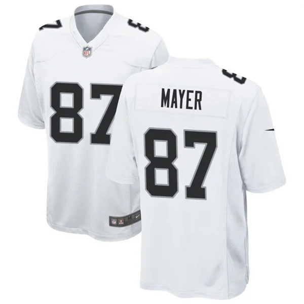 Men's Las Vegas Raiders #87 Michael Mayer Nike White Vapor F.U.S.E. Limited Player Jersey 