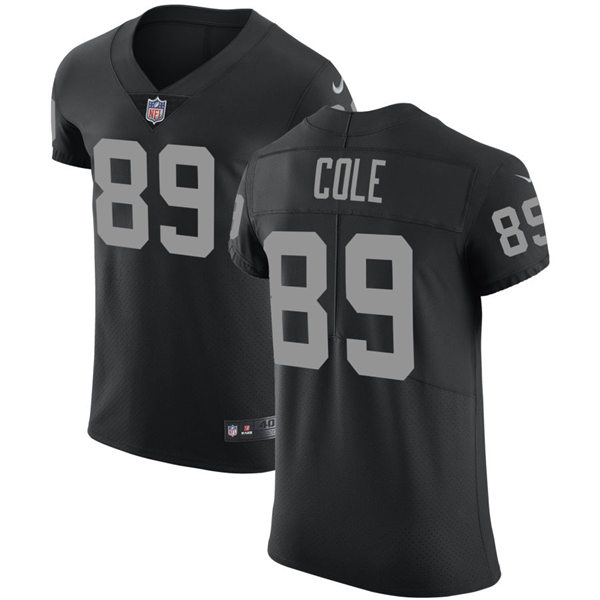 Men's Las Vegas Raiders #89 Keelan Cole Nike Black Vapor Untouchable Limited Player Jersey