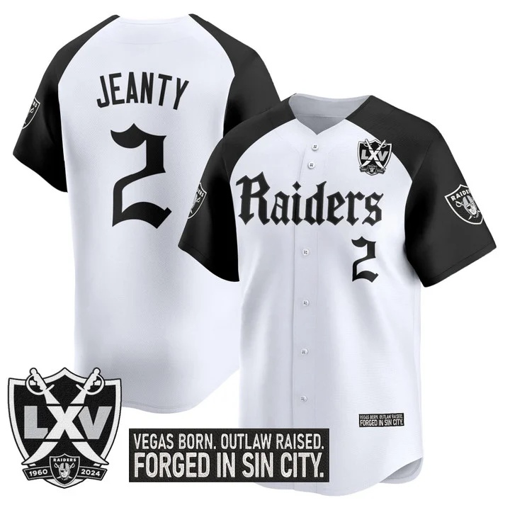 Men's Las Vegas Raiders 'Gothic Sin City Shadows Edition' Vapor Baseball Jersey alternate #2 Asthon Jeanty