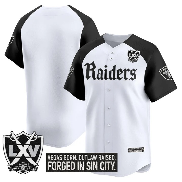 Men's Las Vegas Raiders 'Gothic Sin City Shadows Edition' Vapor Baseball Jersey alternate blank