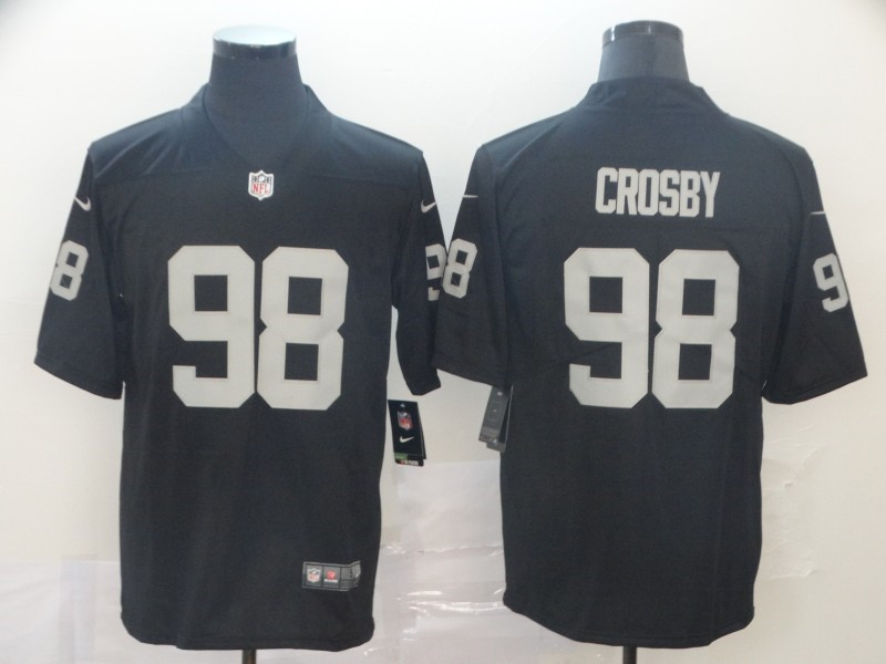 Men's Las Vegas Raiders#98 Maxx Crosby Nike Black Football Game Jersey