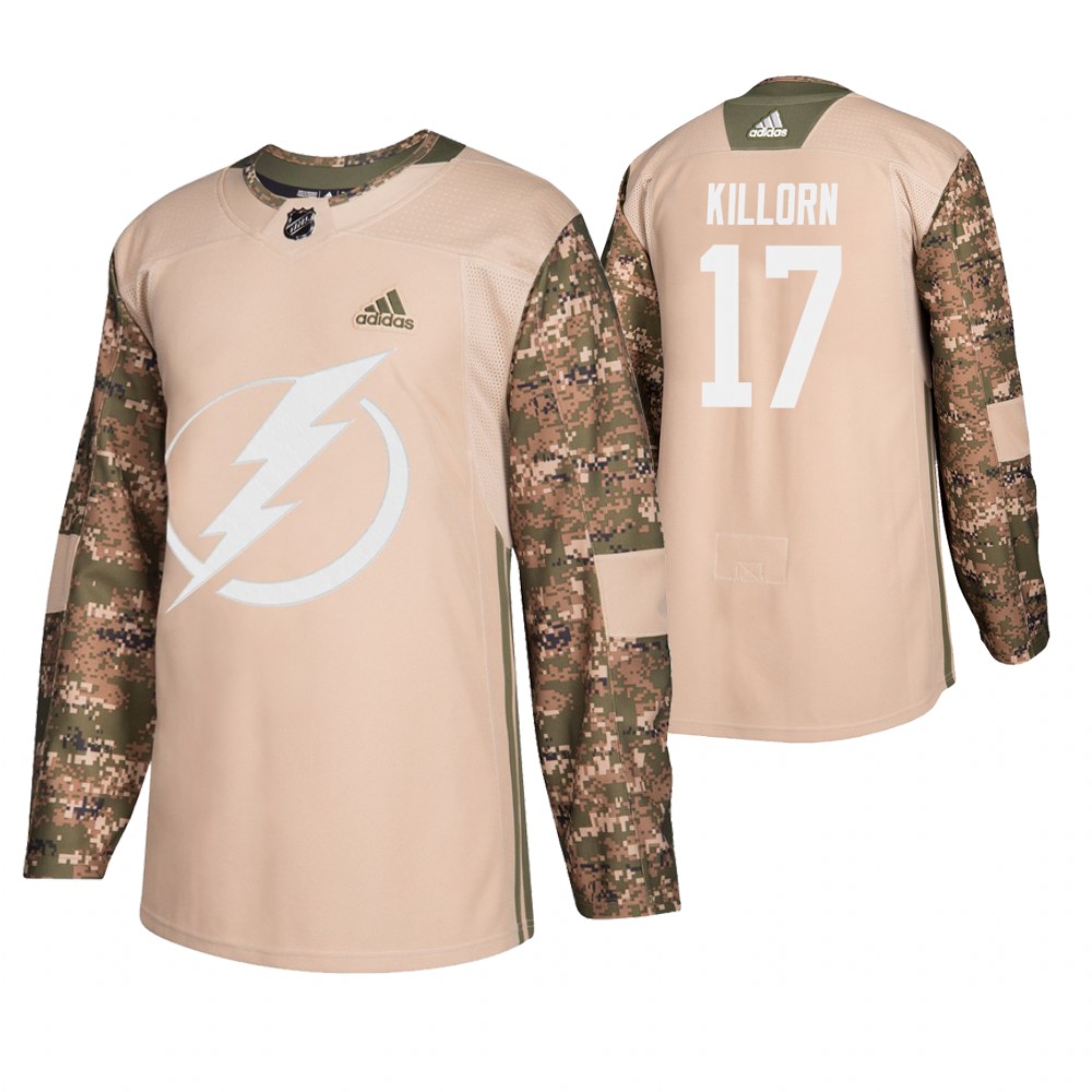 Men's Lightning #17 Alex Killorn Veterans Day Jersey - Camo