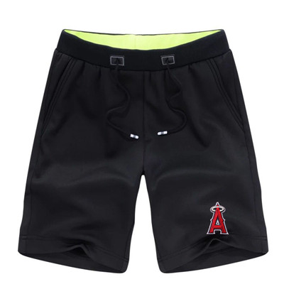Men's Los Angeles Angels Of Anaheim Team Logo Black Baseball Shorts