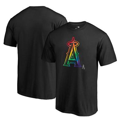 Men's Los Angeles Angels of Anaheim Fanatics Branded Pride Black T-Shirt