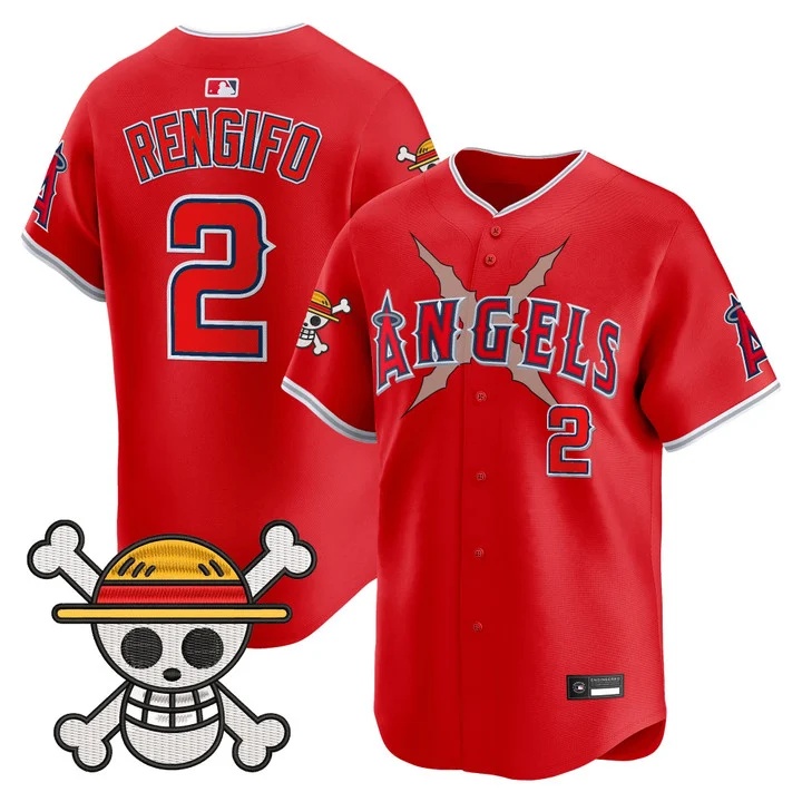 Men's Los Angeles Angels x One Piece Vapor Premier Limited Jersey #2 Luis Rengifo