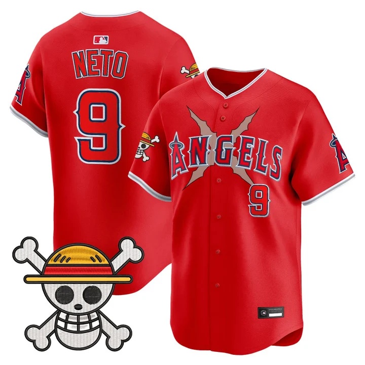 Men's Los Angeles Angels x One Piece Vapor Premier Limited Jersey #9 Zach Neto