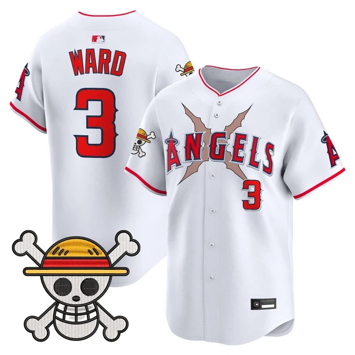 Men's Los Angeles Angels x One Piece Vapor Premier Limited Jersey white #3 Taylor Ward