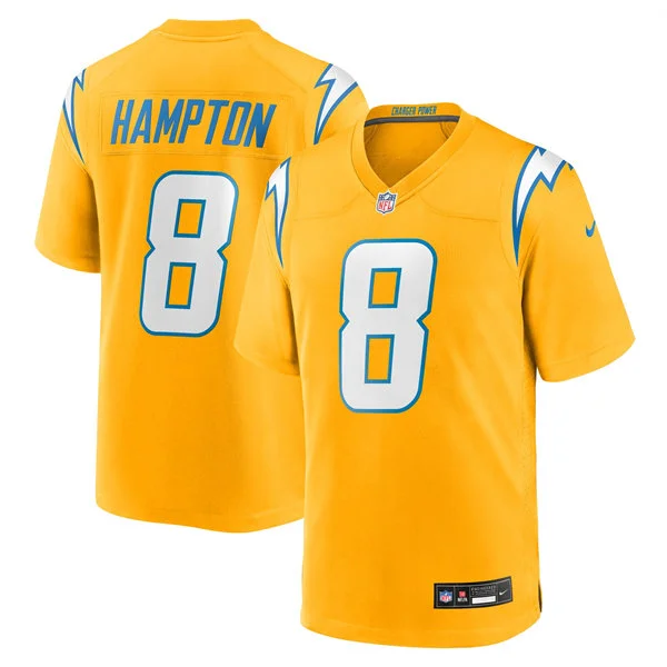 Men's Los Angeles Chargers #8 Omarion Hampton Nike Gold Alternate Charger Power Vapor F.U.S.E. Limited Jersey 