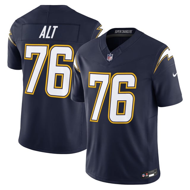 Men's Los Angeles Chargers 2025 Alternate Charger Power Vapor Limited Jersey navy #76 Joe Alt