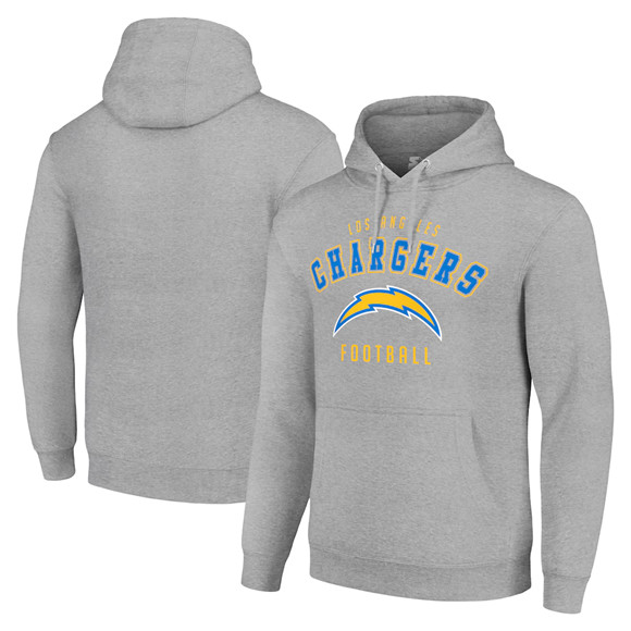 Men's Los Angeles Chargers Gray Pullover Hoodie