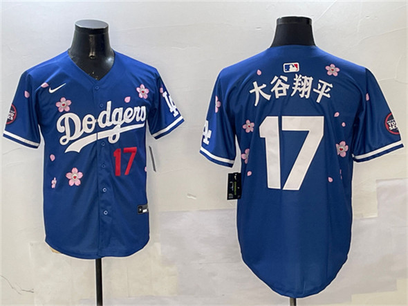 Men's Los Angeles Dodgers #17 ?¤§è°·????13 Royal 2025 Tokyo Series Limited Stitched Baseball Jersey