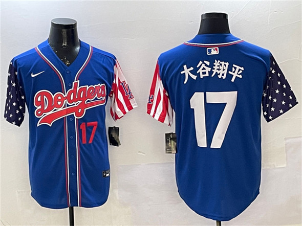 Men's Los Angeles Dodgers #17 ?¤§è°·????13 Royal Limited Stitched Baseball Jersey