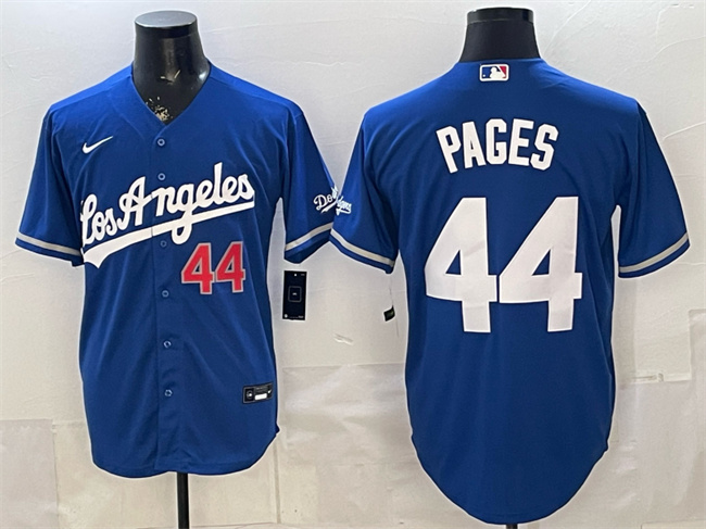 Men's Los Angeles Dodgers #44 Andy Pages Royal Alternate Stadium Stitched Baseball Jersey