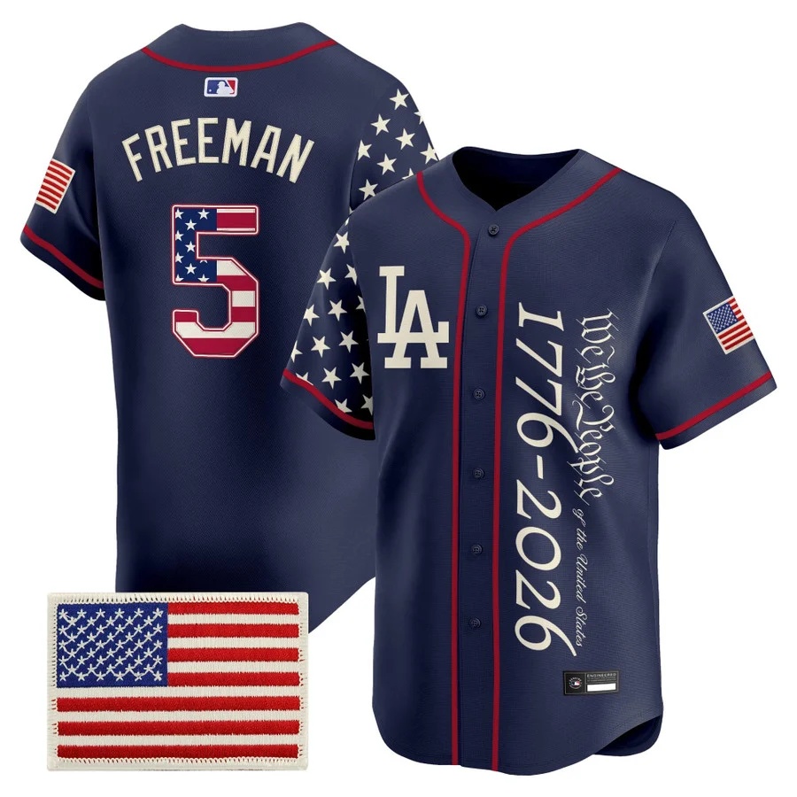 Men's Los Angeles Dodgers America 250 Edition Vapor Premier Limited Jersey V2 #5 FREDDIE FREEMAN