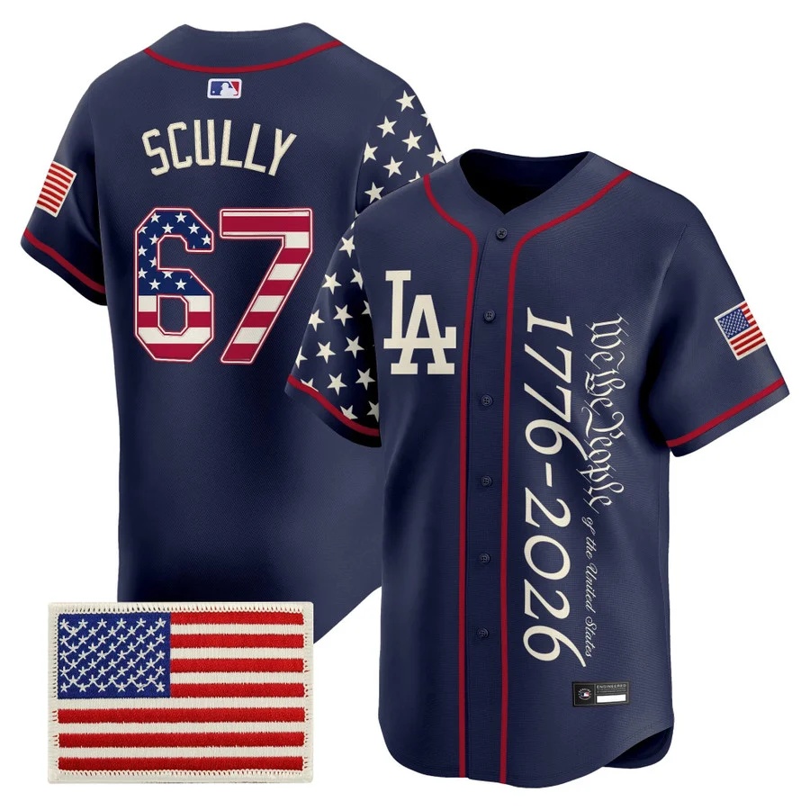 Men's Los Angeles Dodgers America 250 Edition Vapor Premier Limited Jersey V2 #67 VIN SCULLY