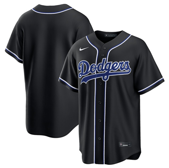 Men's Los Angeles Dodgers Blank 2026 Black Out Stitched Baseball Jersey
