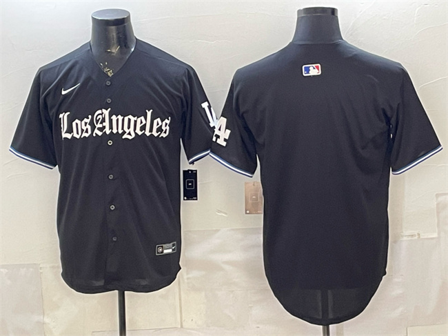 Men's Los Angeles Dodgers Blank Black 'Gothic Edition' Vapor Premier Limited Stitched Baseball Jersey