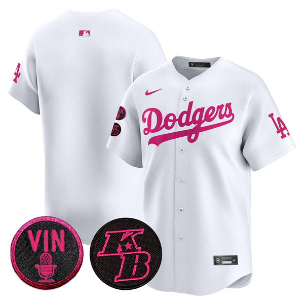 Men's Los Angeles Dodgers Blank White 2026 Mothera??s Day Vapor Premier Limited Stitched Baseball Jersey