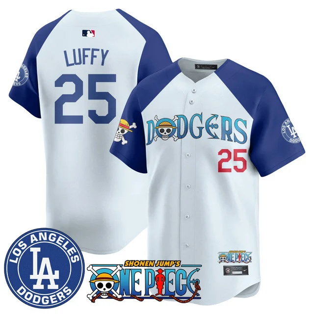 Men's Los Angeles Dodgers OP 2025 Limited Jersey - All Stitched alternate #25 luffy