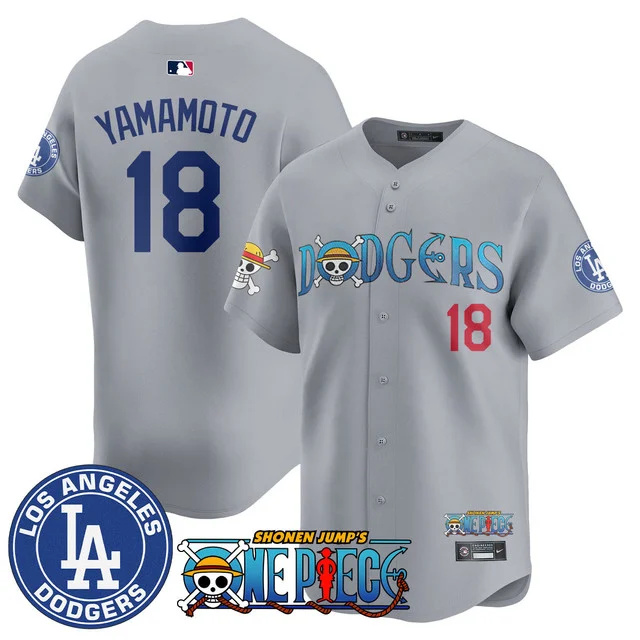 Men's Los Angeles Dodgers OP 2025 Limited Jersey - All Stitched gray #18 yamamoto