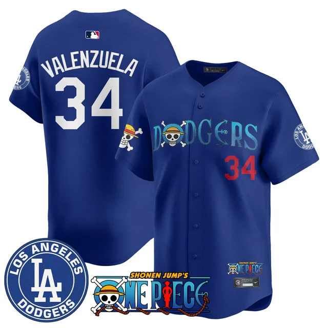 Men's Los Angeles Dodgers OP 2025 Limited Jersey - All Stitched royal #34 fernando valenzuela
