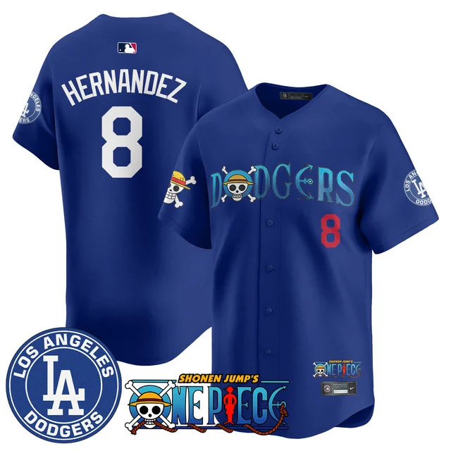 Men's Los Angeles Dodgers OP 2025 Limited Jersey - All Stitched royal #8 kike hernandez