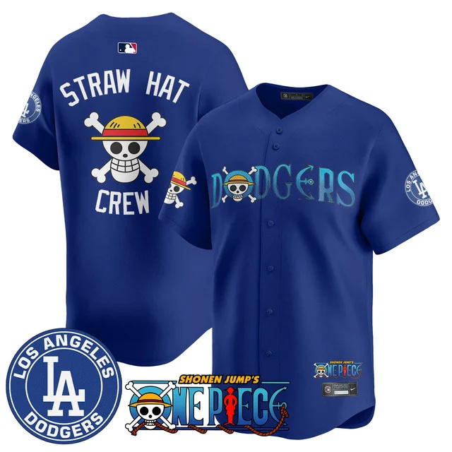 Men's Los Angeles Dodgers OP 2025 Limited Jersey - All Stitched royal straw hat