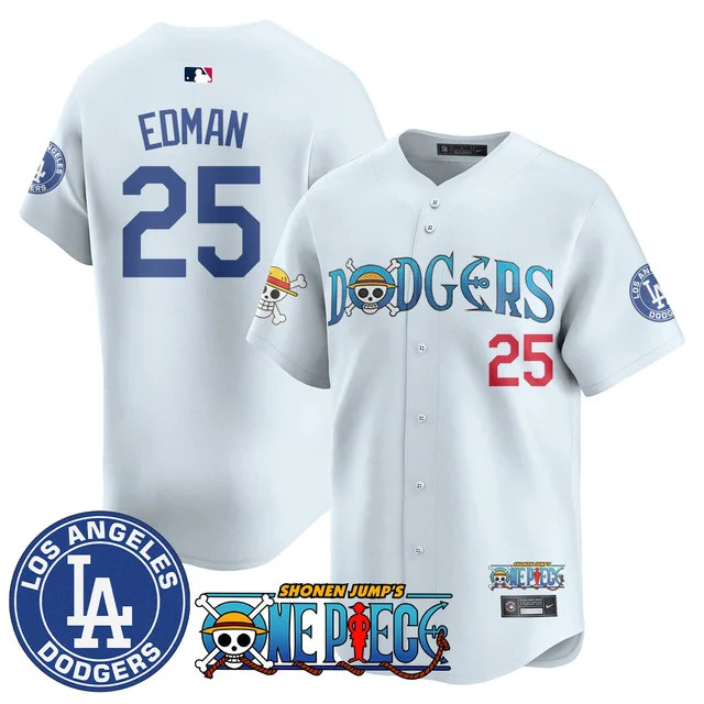 Men's Los Angeles Dodgers OP 2025 Limited Jersey - All Stitched white #25 Tommy edman