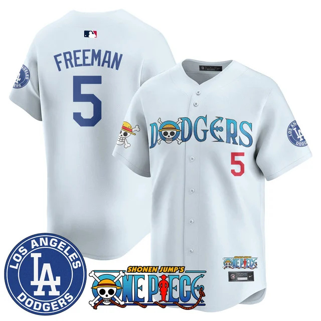Men's Los Angeles Dodgers OP 2025 Limited Jersey - All Stitched white #5  freddie freeman