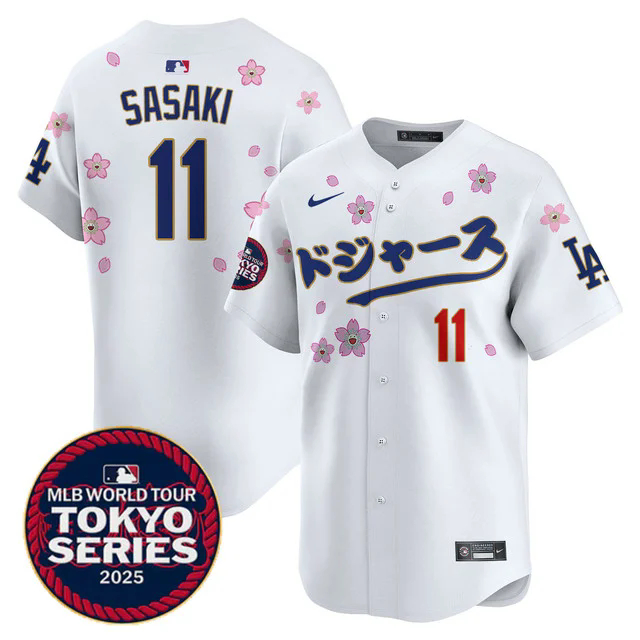 Men's Los Angeles Dodgers Tokyo Series 2025 Vapor Limited Jersey N6 #11 ROKI SASAKI.webp