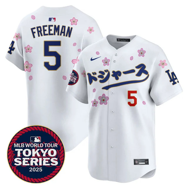 Men's Los Angeles Dodgers Tokyo Series 2025 Vapor Limited Jersey N6 #5 FREDDIE FREEMAN.webp