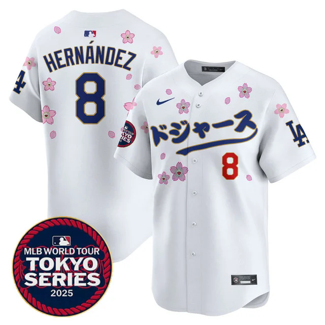 Men's Los Angeles Dodgers Tokyo Series 2025 Vapor Limited Jersey N6 #8 KIKE HERNANDEZ.webp