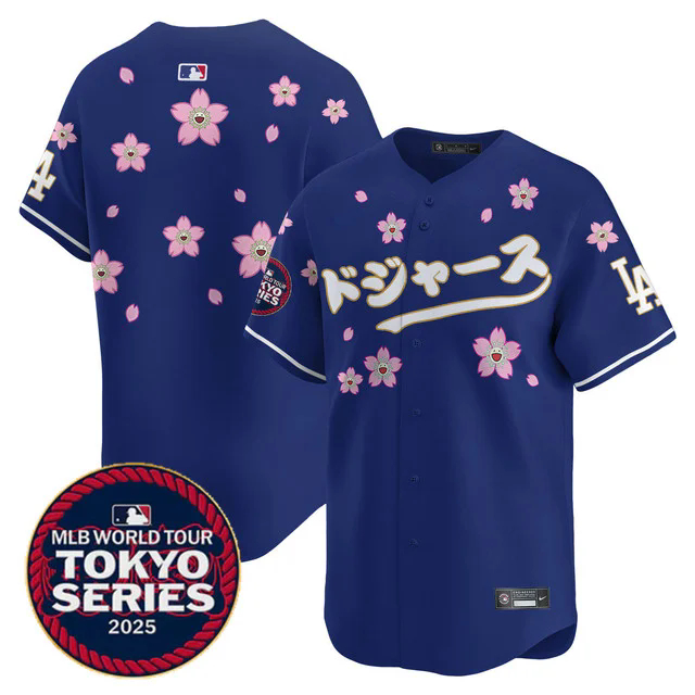 Men's Los Angeles Dodgers Tokyo Series 2025 Vapor Limited Jersey N6 ROYAL BLANK.webp (1)