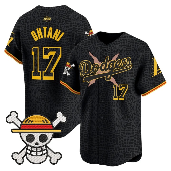 Men's Los Angeles Dodgers x One Piece x Mamba Vapor Premier Limited Jersey MAMBA#17 SHOHEI OHTANI