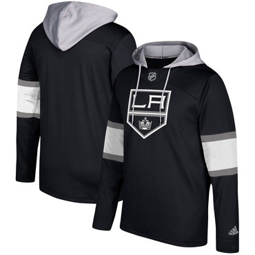 Men's Los Angeles Kings Adidas Black Silver Jersey Pullover Hoodie