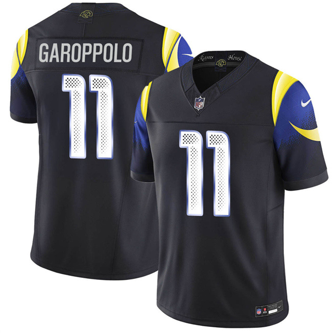 Men's Los Angeles Rams #11 Jimmy Garoppolo midnight blue 2025 F.U.S.E. a??Rivalriesa?? Vapor Limited Football Stitched Jersey