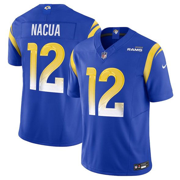 Men's Los Angeles Rams #12 Puka Nacua Blue 2024 F.U.S.E. Vapor Untouchable Limited Football Stitched Jersey