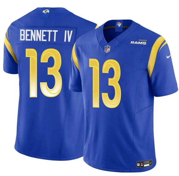 Men's Los Angeles Rams #13 Stetson Bennett IV Blue 2024 F.U.S.E. Vapor Untouchable Football Stitched Jersey