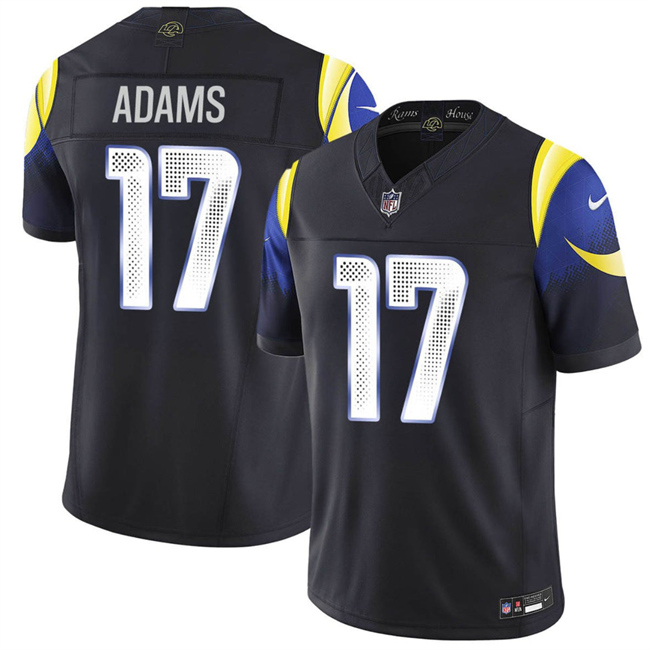 Men's Los Angeles Rams #17 Davante Adams Black 2025 F.U.S.E. a??Rivalriesa?? Vapor Limited Stitched Football Jersey