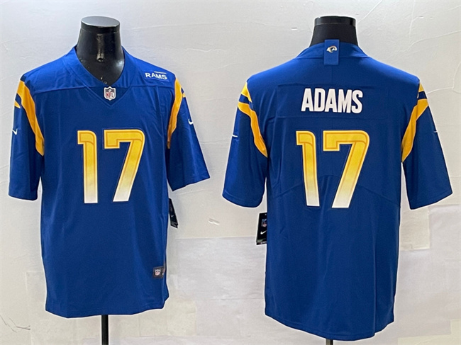 Men's Los Angeles Rams #17 Davante Adams Blue 2024 Vapor Untouchable Football Stitched Jersey