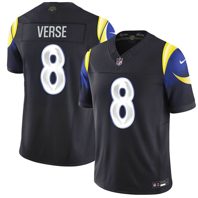 Men's Los Angeles Rams #8 Jared Verse midnight blue 2025 F.U.S.E. a??Rivalriesa?? Vapor Limited Football Stitched Jersey