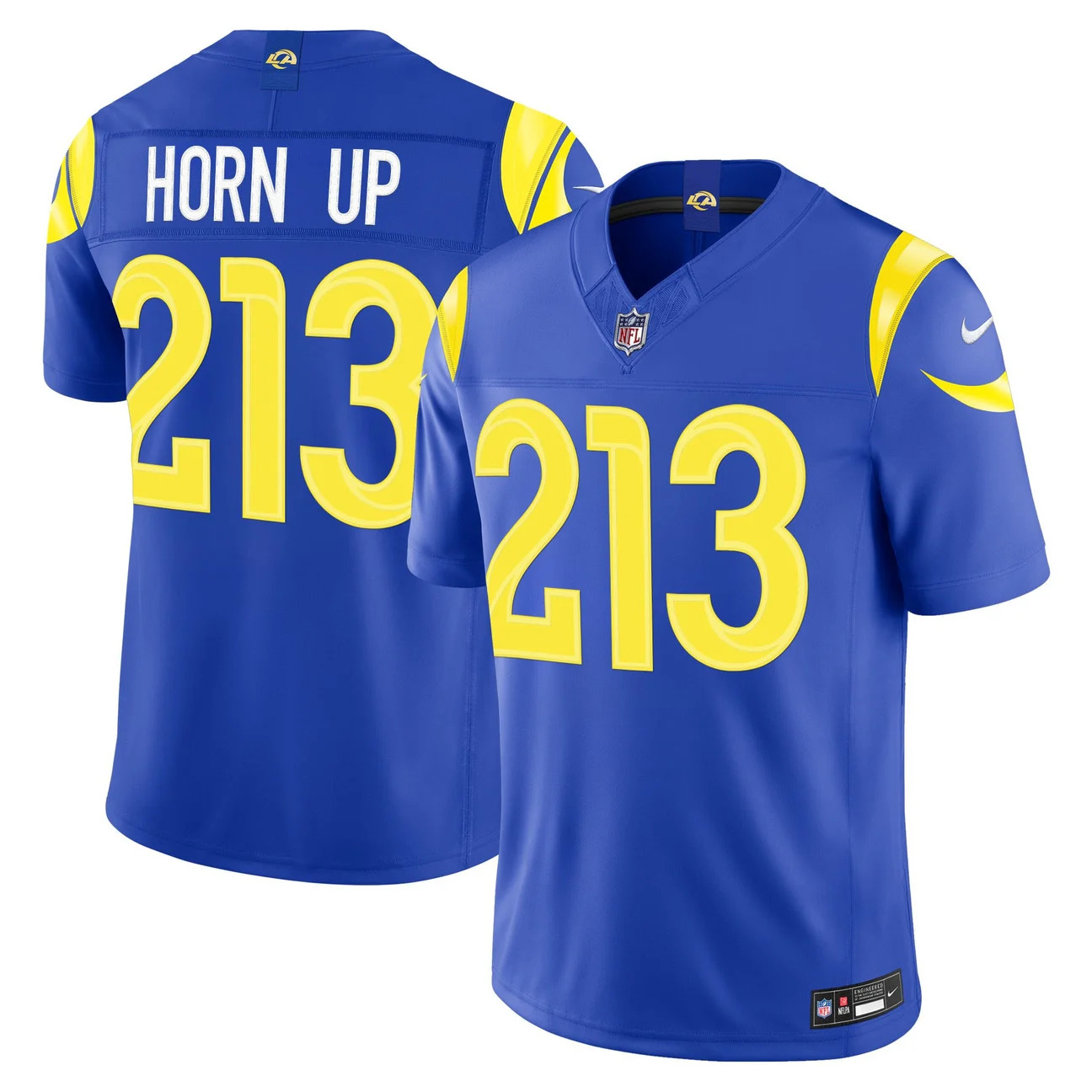 Men's Los Angeles Rams 2026 Vapor Limited Jersey #213 HORN UP