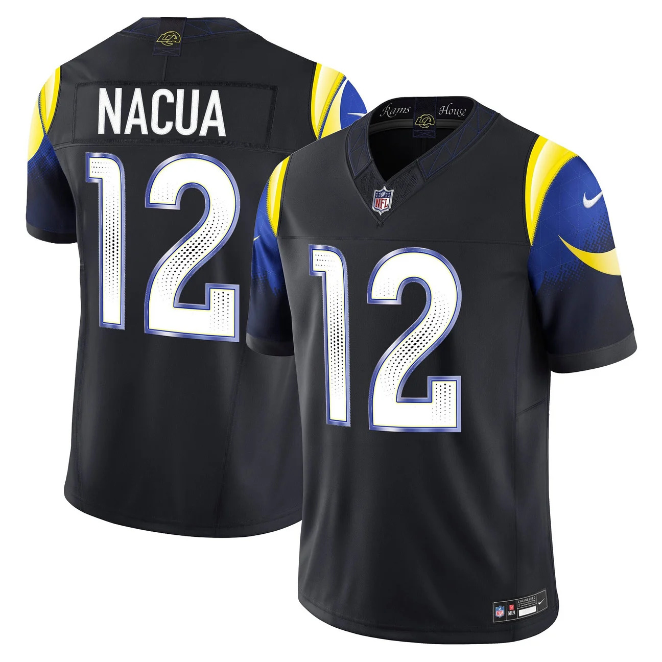 Men's Los Angeles Rams 2026 Vapor Limited Jersey BLACK #12 PUKA NACUA