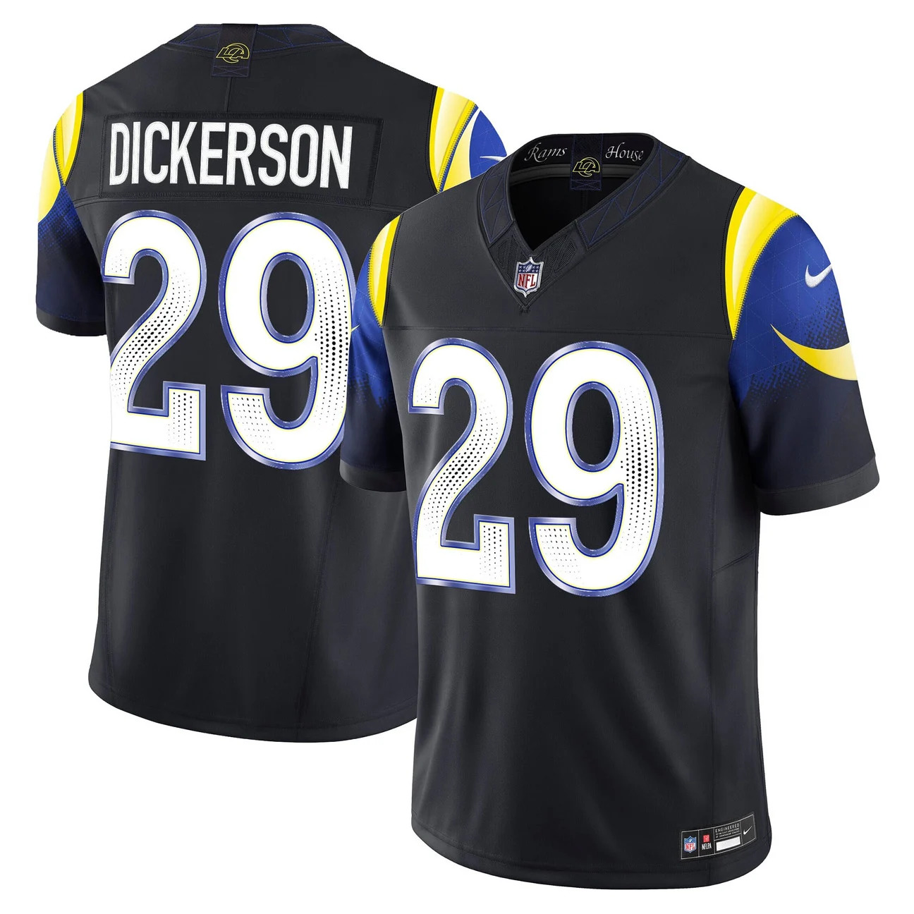 Men's Los Angeles Rams 2026 Vapor Limited Jersey BLACK #29 ERIC DICKERSON