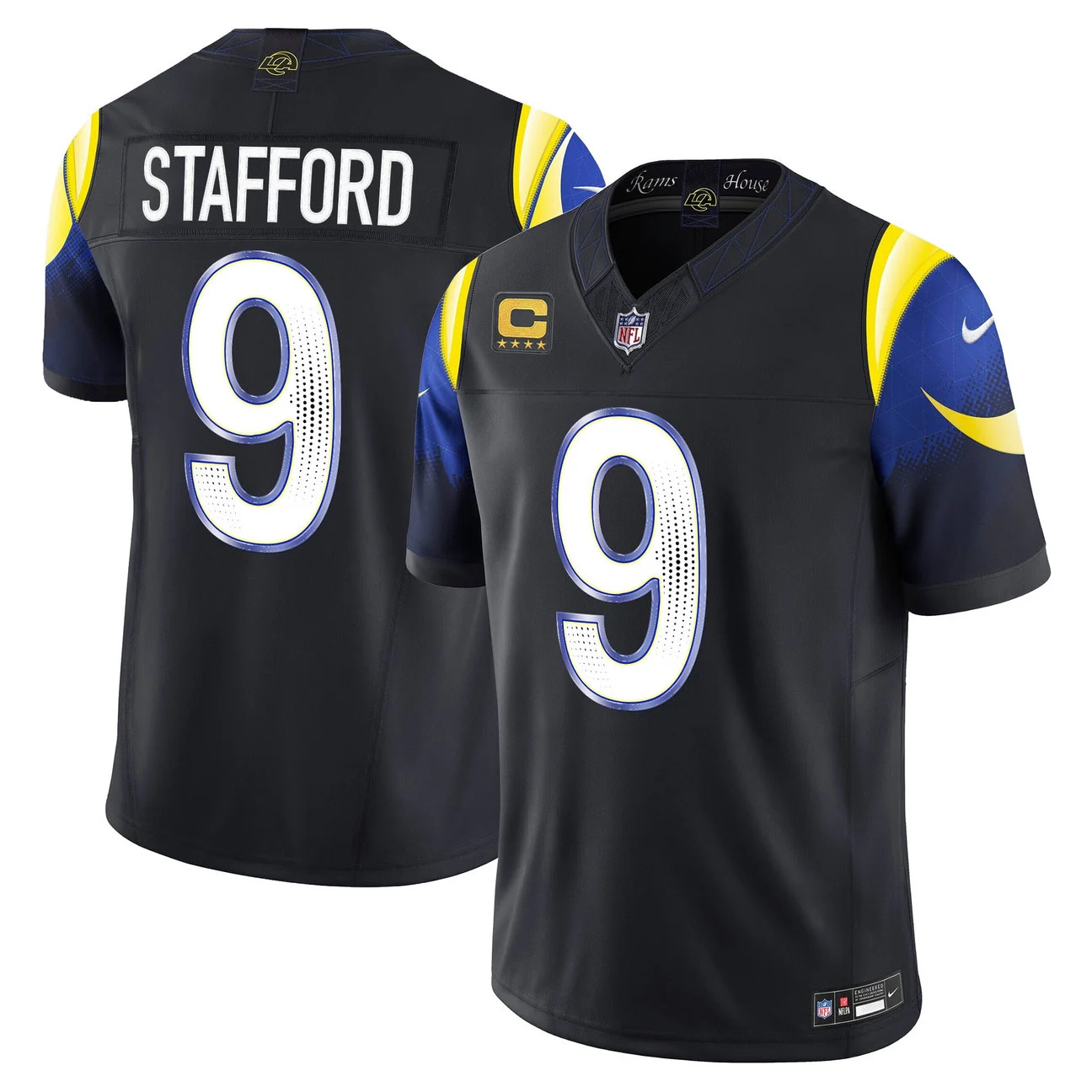 Men's Los Angeles Rams 2026 Vapor Limited Jersey BLACK #9 MATTHEW STAFFORD